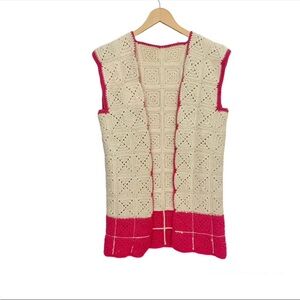 Handmade Knit Granny Square Vest